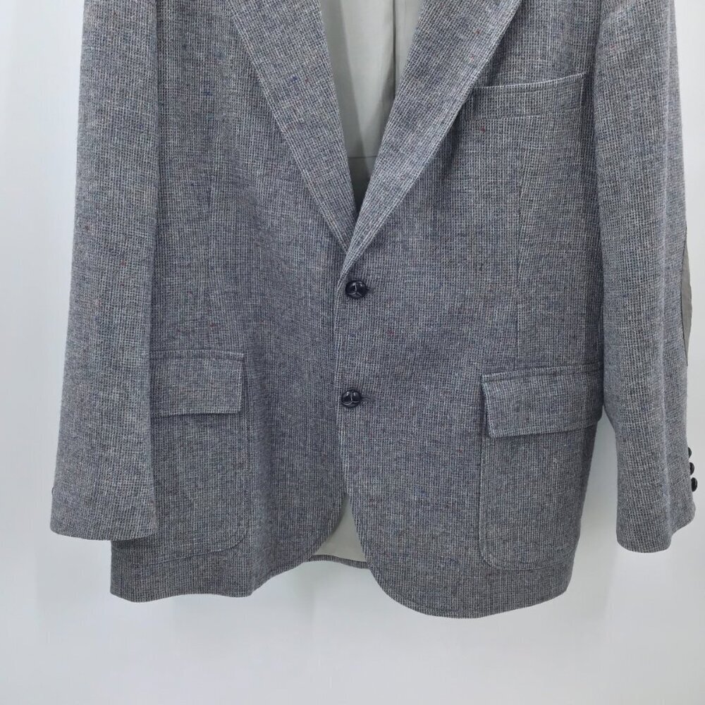 VTG Men's Pendleton Blazer 44 Wool Sport Coat Suede Elbow Patches Made in USA - Picture 4 of 14